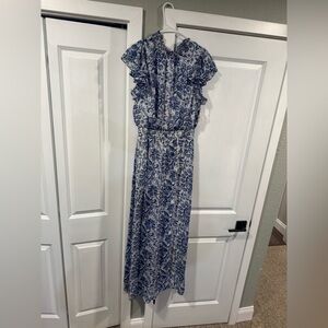 1. State Blue and White Floral jumpsuit